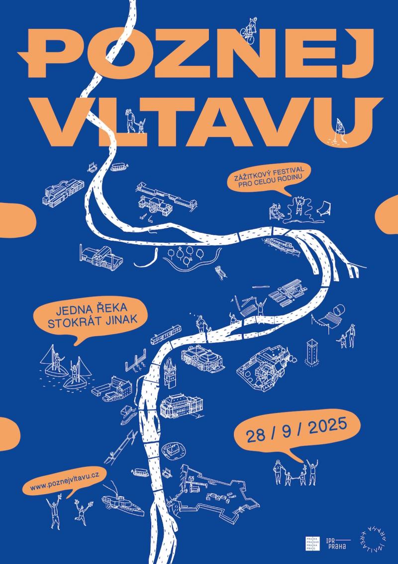 Vltava jako místo k setkání. Festival Poznej Vltavu spojuje kulturu, techniku, přírodu a město Prahu prostřednictvím její řeky